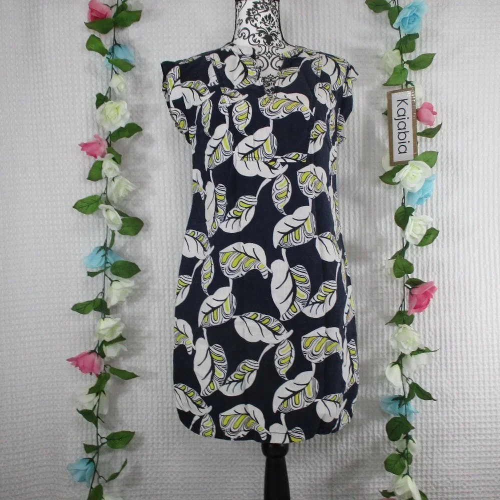 J. CREW Tropical Frond Shift Dress Size XXS - Picture 2 of 9